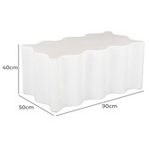 Temple &amp; Webster Romi Wavy Concrete Outdoor Coffee Table