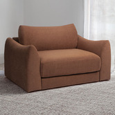 Temple &amp; Webster Aldo 1.5 Seater Oversized Single Boucle Sofa Bed