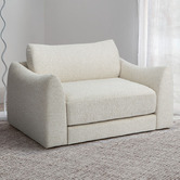 Temple &amp; Webster Aldo 1.5 Seater Oversized Single Boucle Sofa Bed