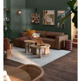 Temple &amp; Webster 2 Piece Bambi Round Coffee &amp; Side Table Set
