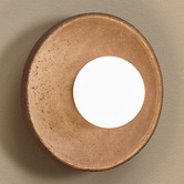 Temple &amp; Webster Riley Travertine-Look Wall Sconce