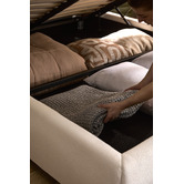 Temple &amp; Webster Paloma Boucle Gas Lift Storage Bed