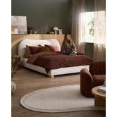 Temple &amp; Webster Paloma Boucle Gas Lift Storage Bed