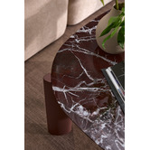 Temple &amp; Webster Marilyn Merlot Marble Coffee &amp; Side Table Set