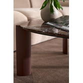 Temple &amp; Webster Marilyn Merlot Marble Coffee &amp; Side Table Set