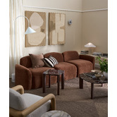 Temple &amp; Webster Cami 4 Seater Chenille Modular Sofa