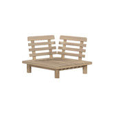 Temple &amp; Webster 5 Seater Clifton Acacia Wood Outdoor Modular Lounge Set