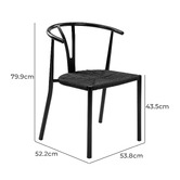 Temple &amp; Webster Elysia Wishbone Replica Metal Dining Chairs