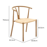 Temple &amp; Webster Elysia Wishbone Replica Metal Dining Chairs