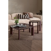 Temple &amp; Webster Marilyn Merlot Marble Coffee &amp; Side Table Set