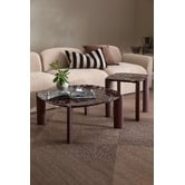 Temple &amp; Webster Marilyn Square Marble Coffee &amp; Side Table Set