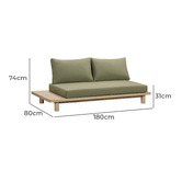 Temple &amp; Webster 5 Seater Clifton Acacia Wood Outdoor Modular Lounge Set