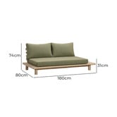 Temple &amp; Webster 5 Seater Clifton Acacia Wood Outdoor Modular Lounge Set