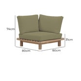 Temple &amp; Webster 5 Seater Clifton Acacia Wood Outdoor Modular Lounge Set