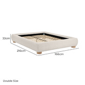 Temple &amp; Webster Paloma Boucle Bed Base