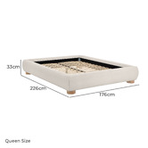 Temple &amp; Webster Paloma Boucle Bed Base