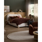 Temple &amp; Webster Paloma Boucle Gas Lift Storage Bed