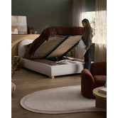 Temple &amp; Webster Paloma Boucle Gas Lift Storage Bed