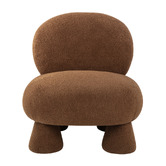 Temple &amp; Webster Caramel Barney Boucle Accent Chair