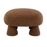 Temple &amp; Webster Caramel Barney Boucle Ottoman