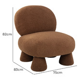 Temple &amp; Webster Caramel Barney Boucle Accent Chair