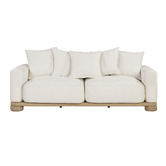 Temple &amp; Webster 3 Seater White Piper Outdoor Sofa