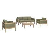Temple &amp; Webster 5 Seater Olive Green River Outdoor Sofa Set