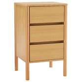 Temple &amp; Webster Jimmy 3 Drawer Bedside Table