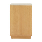 Temple &amp; Webster Talia Travertine-Look Bedside Table