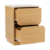 Temple &amp; Webster Talia Travertine-Look Bedside Table