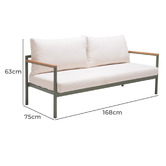 Temple &amp; Webster 5 Seater Coogee Outdoor Lounge Dining Set