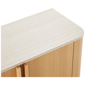 Temple &amp; Webster Talia 4 Door Travertine-Look Sideboard