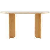 Temple &amp; Webster Talia Travertine-Look Console Table