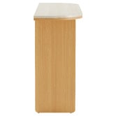 Temple &amp; Webster Talia Travertine-Look Console Table
