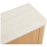 Temple &amp; Webster Talia 4 Door Travertine-Look TV Unit