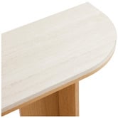 Temple &amp; Webster Talia Travertine-Look Console Table