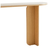 Temple &amp; Webster Talia Travertine-Look Console Table