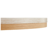 Temple &amp; Webster Talia Travertine-Look Console Table