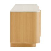 Temple &amp; Webster Talia 4 Door Travertine-Look TV Unit
