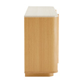 Temple &amp; Webster Talia 4 Door Travertine-Look Sideboard