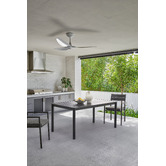 Temple &amp; Webster 6 Seater Kamari Aluminium Outdoor Dining Table