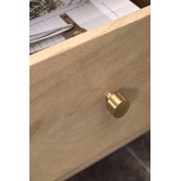 Temple &amp; Webster Maya Marble &amp; Mango Wood Bedside Table