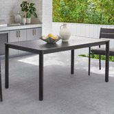 Temple &amp; Webster 6 Seater Kamari Aluminium Outdoor Dining Table