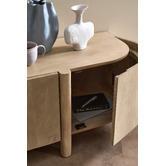 Temple &amp; Webster Laila Mango Wood &amp; Marble TV Unit