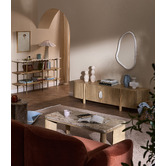 Temple &amp; Webster 180cm Laila Mango Wood &amp; Marble TV Unit