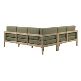 Temple &amp; Webster 5 Seater Olive Green River Outdoor Modular Sofa Set