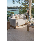 Temple &amp; Webster 3 Seater White Piper Outdoor Sofa