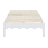 Temple &amp; Webster Evelyn Wavy Pine Wood Bed Base