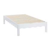 Temple &amp; Webster Evelyn Wavy Pine Wood Bed Base