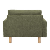 Temple &amp; Webster Oslo Upholstered Armchair &amp; Ottoman Set